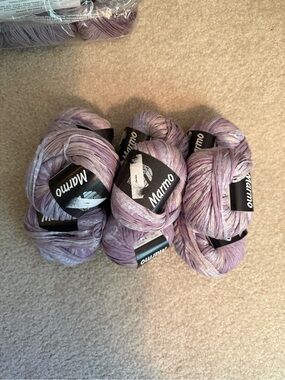 Yarn, Marmo,Lavender Ribbon Yarn by Marmo - Soft Lilac Fiber Arts Skeins